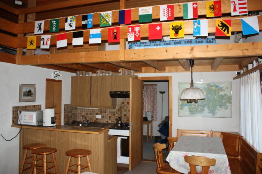 swiss chalet canton flags